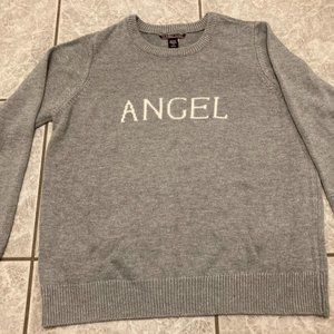 V'S' grey long sleeve crewneck Lg. sweater